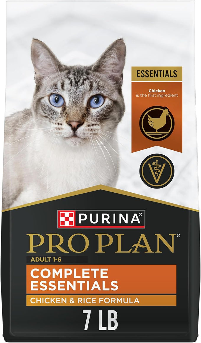 Purina Pro Plan High Protein Cat Food with Probiotics, Chicken and Rice Formula, 7 lb Bag