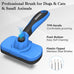 swihauk self-cleaning slicker brush for dogs and cats, skin-friendly deshedding grooming tool with pet supplies accessories, blue