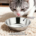 tifanso 6pcs stainless steel cat bowls, 5.6" shallow wide whisker friendly metal feeding dish set, kitten plates, dishwasher safe