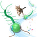 Giociv Interactive Cat Toys for Bored Cats with Chirping Centipede Motion Wake-up Motor Cat Ball