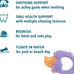 Cutie Chewies Hedgehog Dental Dog Chew Toy for Teething Puppies & Small Dogs Multi-Textured & Durable