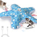 Blue White Rechargeable Interactive Cat Toy with 3 Working Modes, Touch Activated, and 1000mAh Battery