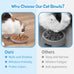 8-pack wheat straw cat dishes, shallow wide bowls for indoor outdoor cats, durable, whisker friendly, non-toxic, BPA-free
