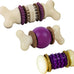 PetSafe Busy Buddy Bristle Bone Dog Chew Toy, Purple, Medium for Hard Chewers, Durable, Interactive, Teeth Cleaning