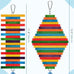 Bissap multicolored bird chewing sticks for small medium conure parakeet cockatiels lovebird pet birds