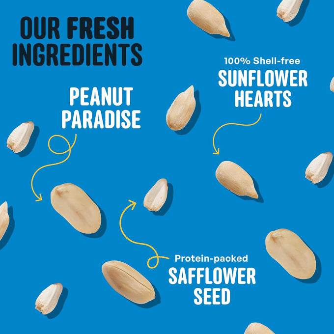 Cool Birds Safflower sunflower hearts peanuts 10 lb wild bird seed no corn milo millet outside feeders gourmet bird food