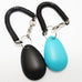 black-blue dog training clicker with adjustable wrist and keyring for pet training tools