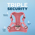 Voyager adjustable step-in flex breathable mesh dog harness for small medium large dogs pink medium size