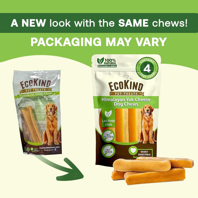 EcoKind Premium Gold Yak Cheese Himalayan Dog Chews for Small Dogs, High Protein, All Natural, Long-Lasting Chew