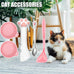5-piece pet food supply set for dogs and cats with can opener and spoons in pink