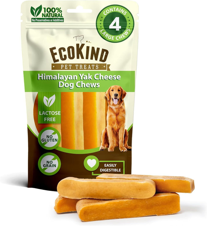 EcoKind Premium Gold Yak Cheese Himalayan Dog Chews for Small Dogs, High Protein, All Natural, Long-Lasting Chew