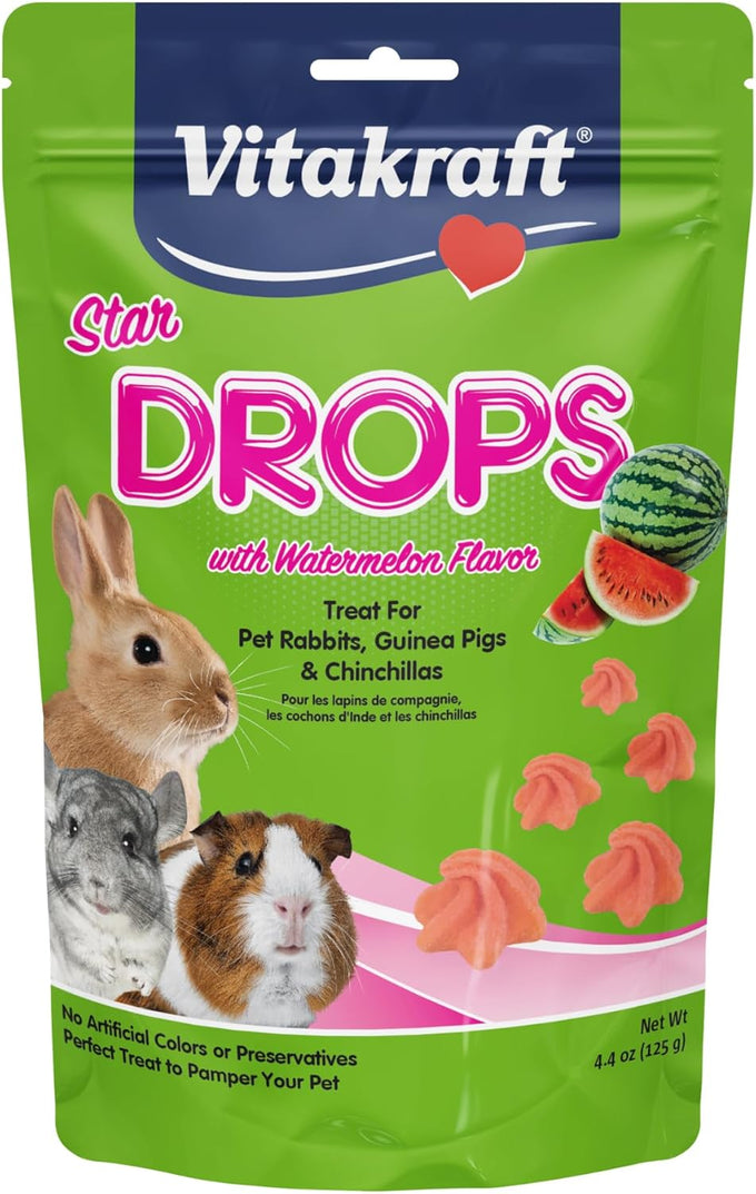 Vitakraft watermelon flavor small animal treats 4.4 oz yogurt enriched nourishing rabbit guinea pig hamster snacks