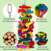 Natural Wood Parrot Toys for Large Birds, 18" Durable Chew Toys for Macaws, African Greys & Amazon Parrots