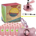 Standard-Sized leak-proof scented doggy waste bags and holder dispenser with carabiner safety lock and fastener