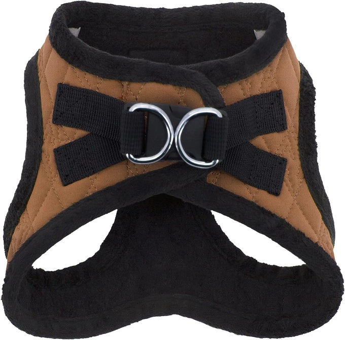 All Weather Plush Reflective No Pull Harness for Small Medium Dogs Cats Beige Plush