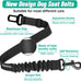 cooyoo dog seat belt, heavy-duty nylon, retractable, adjustable, black, 24-31 inches