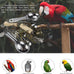 Bird Parrot Chew Toys for Macaws, African Grey Parrots, Cockatoos, and More - Brass Keys, Bells, and Mini Badminton Balls