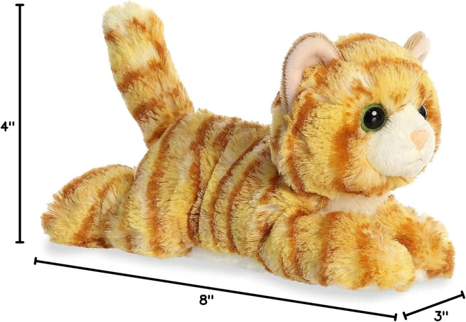 Aurora Adorable Mini Ginger Cat Stuffed Animal 8 Inches Orange Plush Toy for Kids and Adults