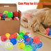 24pc cat jingle balls toys, assorted colors, lightweight, interactive, kitten training and play