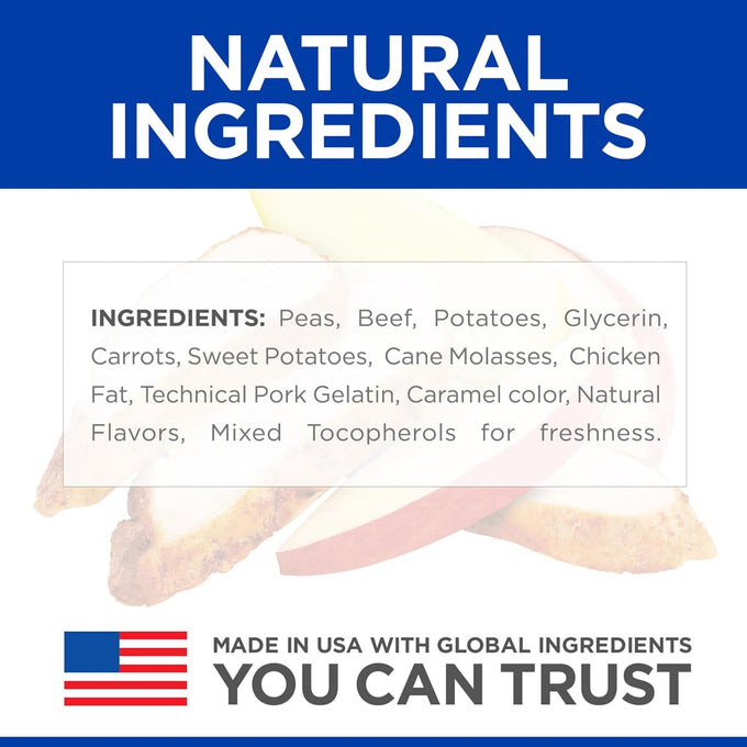 Hills grain free soft baked naturals beef sweet potato dog treats 8oz bag usa made