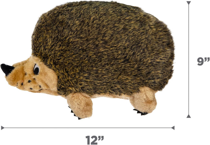 outward hound hedgehogz soft plush hedgehog dog toy, grunts & squeaks, xl, 12" x 8.5" x 9"