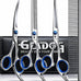 GLADOG Professional 5 in 1 Dog Grooming Scissors Set with Rounded Tips, Sharp and Heavy-duty Pet Grooming Shears for Cats
