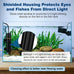 hygger 11w aquarium u-v light with timer for green water & algae, suitable for 60-180 gal freshwater & saltwater fish tanks