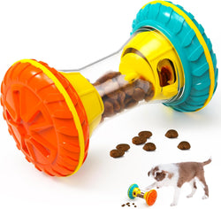BoYoYo Interactive Dog Puzzle Toy, Sturdy ABS and Nylon, Rubber Roller, for Smart Dogs, Yellow