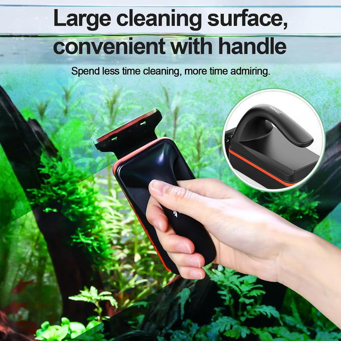 hygger magnetic aquarium fish tank glass cleaner for 0-0.25 inch thick glass aquariums tank