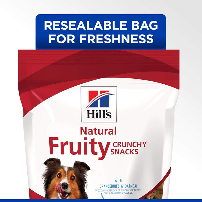 Hills natural dog treats crunchy cranberries oatmeal 8 oz bag US made