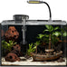 Small nano glass fish tank start kit with filter, LED light for shrimp, small fish, betta (1.5 gallon)