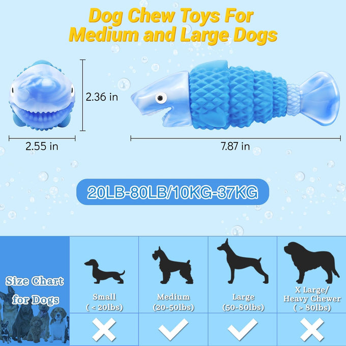 WinTour Tough Dog Toys for Aggressive Chewers, Indestructible Bacon Flavor Chew