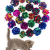 pet show 20 pcs cat crinkle toy ball 2.5inch mylar cat pounce chase toys colorful paper