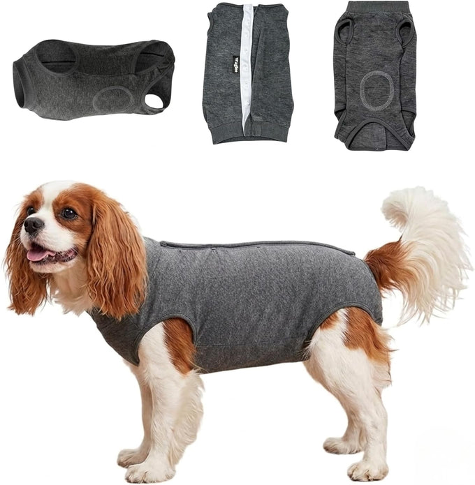 dog recovery suit medium soft cotton e-collar alternative abdominal wound healing small large breeds