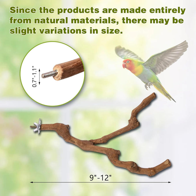 3PCS bird perch grape stick natural 100% safe non-toxic wild grapevine budgies cockatiels lovebirds