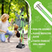 mxf pooper scooper, stainless metal tray and rake set, medium small dog use, long handle, heavy duty, pet supplies, green