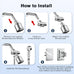 Gentle Pet Shower Attachment with One-Button Pause, 2-Mode Mini Pet Shower Head for Nervous Dogs and Cats, 98'' Long Hose