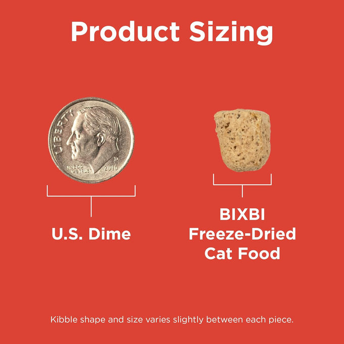 bixbi rawbble freeze-dried beef cat food 97% meat and organs no fillers pantry-friendly usa made in small batches