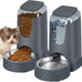 PetSafe Automatic Stainless Steel Bowl Dog and Cat Gravity Food Feeder and Waterer for Small Medium Pets 1 Gallon x 2