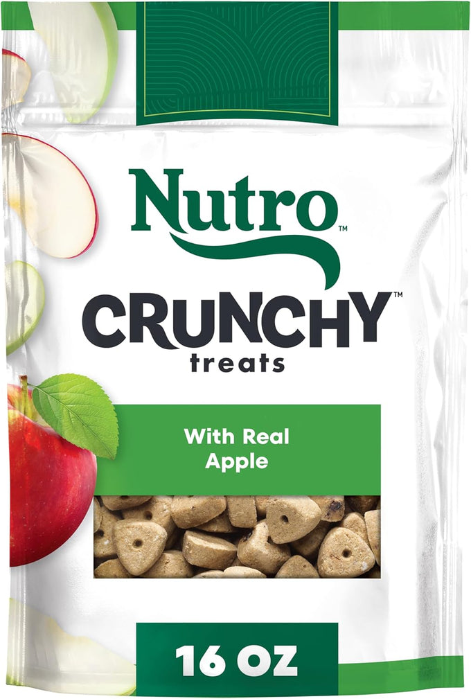 Nutro Crunchy Dog Treats with Real Apple, 5 Calories Per Treat, 16 oz Bag