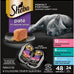 sheba perfect portions wet cat food pate with salmon, seafood, and fish variety pack, 2.6 oz twin pack trays (24 count, 48 servings)