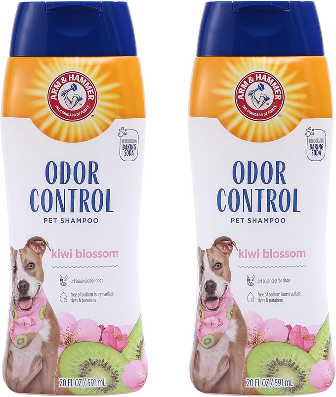 Arm & Hammer Deodorizing Dog Shampoo with Baking Soda, Tearless Moisturizing Formula, Fresh Kiwi Blossom Scent, 20 Fl Oz