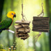 lwinger small parrot chew toys 4 pack natural cardboard paper hanging bird shredding toy for budgies conures cockatiel parakeet lovebirds canary