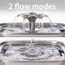 Veken Stainless Steel Cat Water Fountain, 108oz/3.2L Automatic Pet Fountain with 3 Replacement Filters & Silicone Mat, Silver