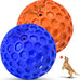2-pack indestructible squeaky dog balls for aggressive chewers, large and medium breeds, outdoor rubber toys
