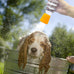 Portable orange outdoor shower attachment for most plastic water bottles
