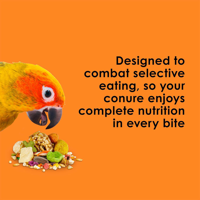 Kaytee Fiesta Conure Food, 4.5 pounds, Nutritious and Fun Blend for Skin, Feather, Digestion, Brain and Heart Health