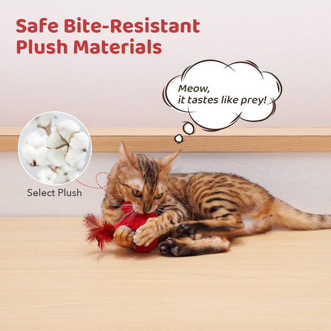 Potaroma SilverVine Cat Toys Chirping Realistic Birdies Interactive Kicker Indoor Kitty Exercise Toys 2 Pcs