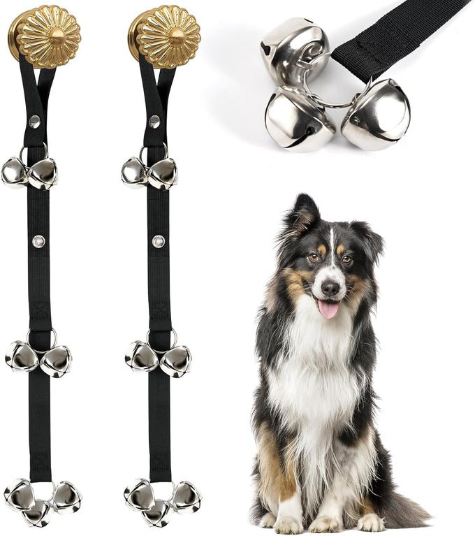 Luckyiren Upgraded Puppy Bells Dog Doorbells for Door Knob Training Go Outside Premium Quality 3 Snaps Adjustment