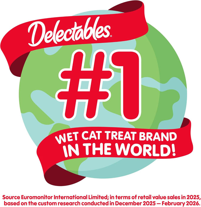 Delectables Squeeze Up Non-Seafood Chicken, 0.5 Ounces Tube, Grain-Free, 40 Tubes Total